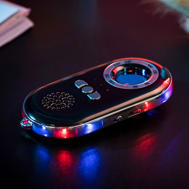 Détecteur de Caméra Cachée Infrarouge 3-en-1 — Anti-Espion, Alarme Personnelle & Lampe LED