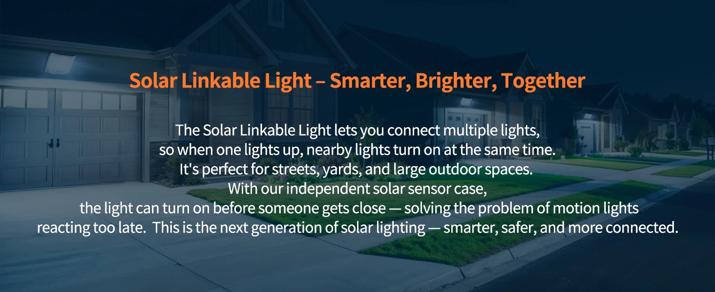 Lampe Solaire Intelamp 3000LM – 2 Détecteurs de Mouvement, Angle 240°, IP65, Batterie 12500mAh