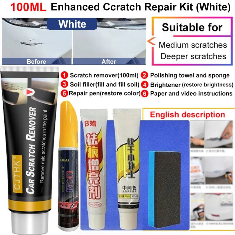 Car Scratch Remover Paint Care Tools Auto Swirl Remover Scratches Repair Polishing Anti Scratch Wax Auto Body Grinding Compound