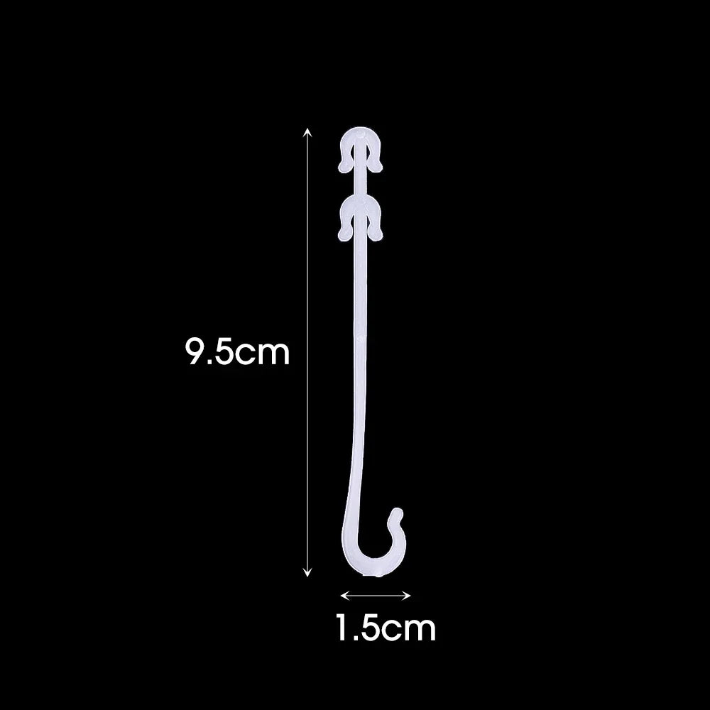Crochets en J pour Plantes et Tomates – Attaches Réutilisables pour Treillage et Tuteurage (9,5 à 16 cm)