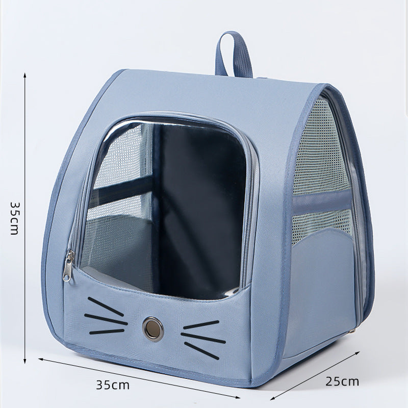 Sac à Dos de Transport pour Chat et Chien - Transporteur Respirant avec Mesh pour Voyage et Voiture