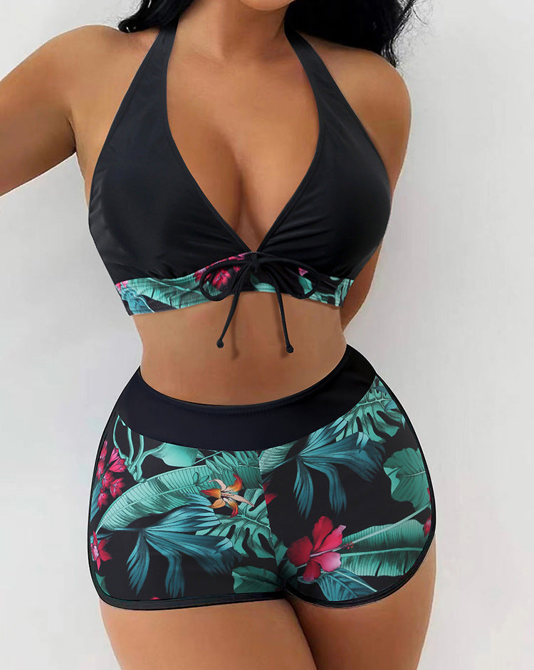 Maillot de Bain Femme Taille Haute Couleur Unie & Imprimé – 21 Coloris, S à 3XL