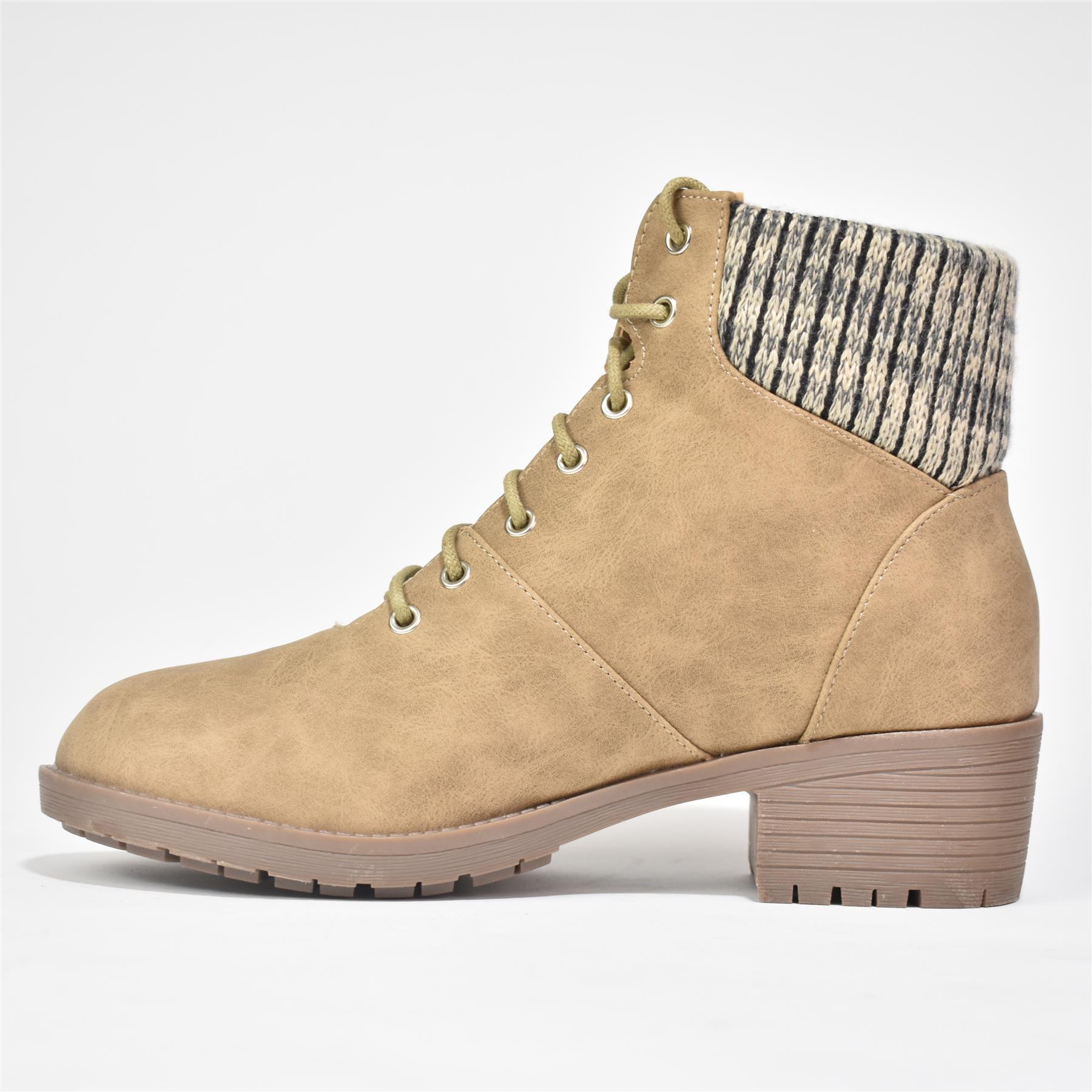 Bottines Femme Camel - Boots d'Hiver Confortables