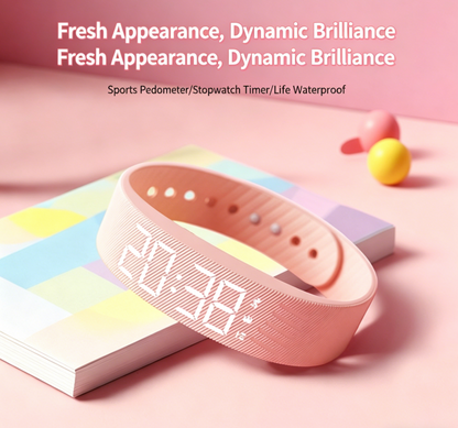 Montre Connectée Sport Femme – Podomètre, Alarme Vibrante, Étanche 30M