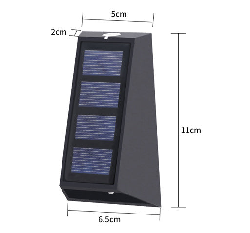Applique Solaire Murale N771 – Éclairage Haut & Bas | IP65 | Jardin & Clôture