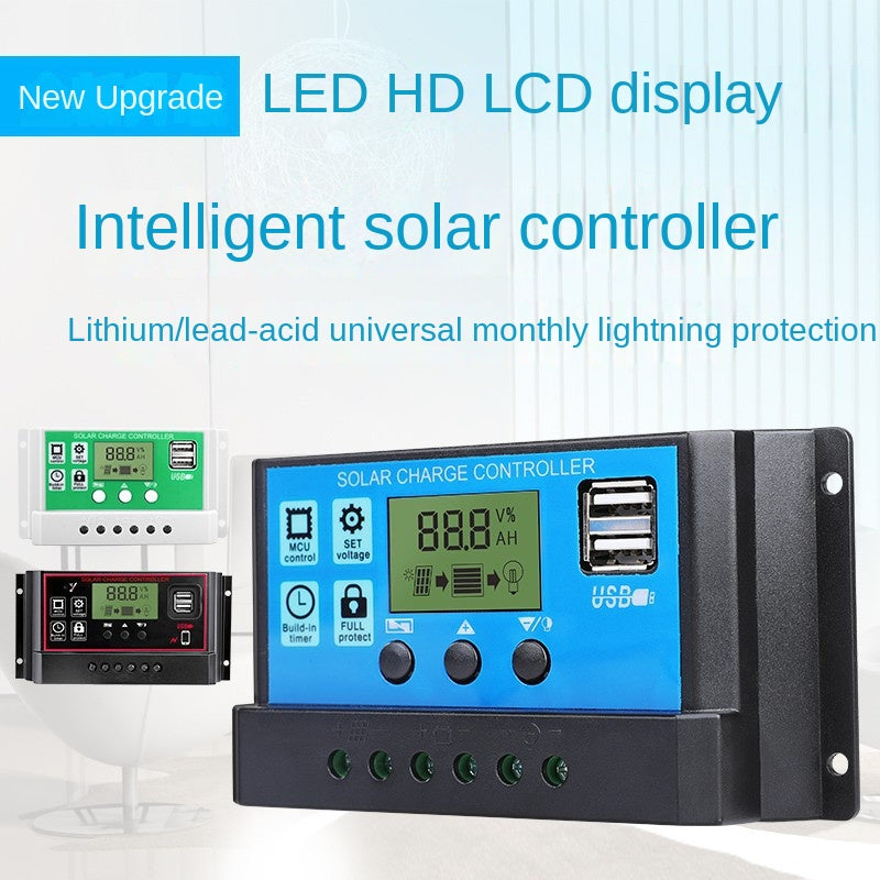 Solar controller fully automatic lead-acid battery 12v24v street lamp intelligent charging and discharging system