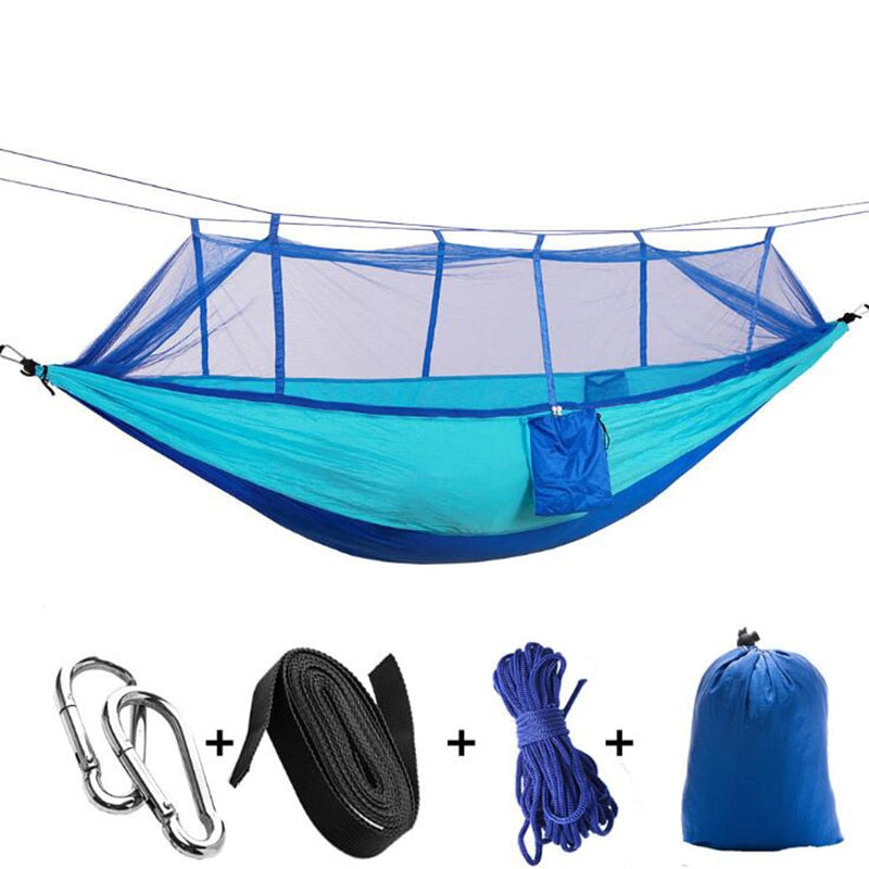 Hamac Camping 2 Personnes Ultraléger avec Moustiquaire – 260x140 cm
