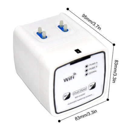 Smart WiFi Irrigation System - Dual Pump Automatic Timer Drip Kit, App Remote Control for Patio & Garden Watering