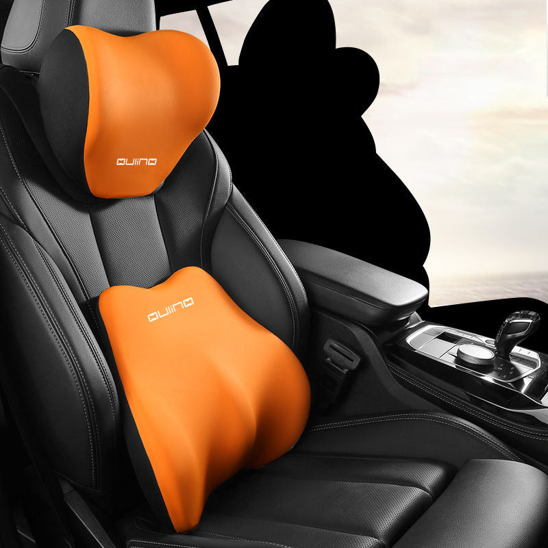 Ensemble Appui-Tête et Coussin Lombaire Voiture - Mousse à Mémoire de Forme