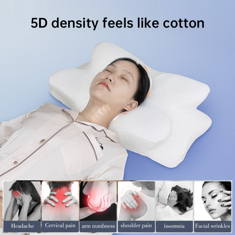 Oreiller Ergonomique Papillon Mousse Mémoire de Forme - Soutien Cervical Orthopédique - APPRO-DISTRI