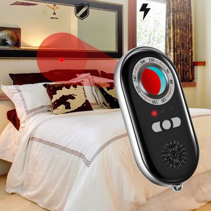 Détecteur de Caméra Cachée Infrarouge 3-en-1 — Anti-Espion, Alarme Personnelle & Lampe LED