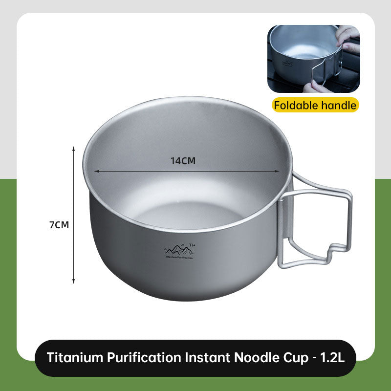 Popote Camping Titane - Casserole Pliable Ultra-Légère 200g pour Randonnée et Outdoor