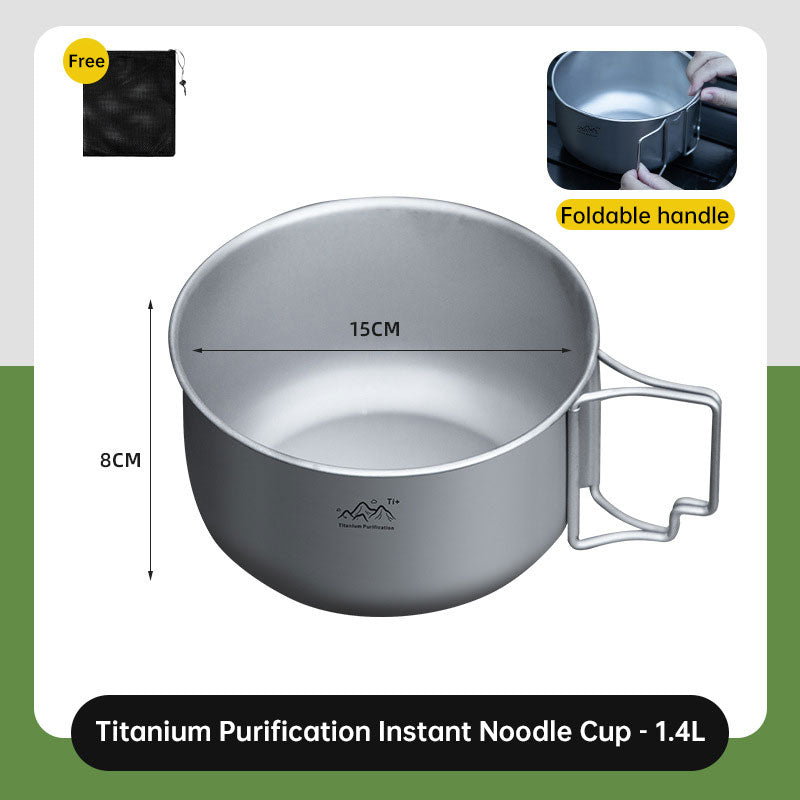 Popote Camping Titane - Casserole Pliable Ultra-Légère 200g pour Randonnée et Outdoor