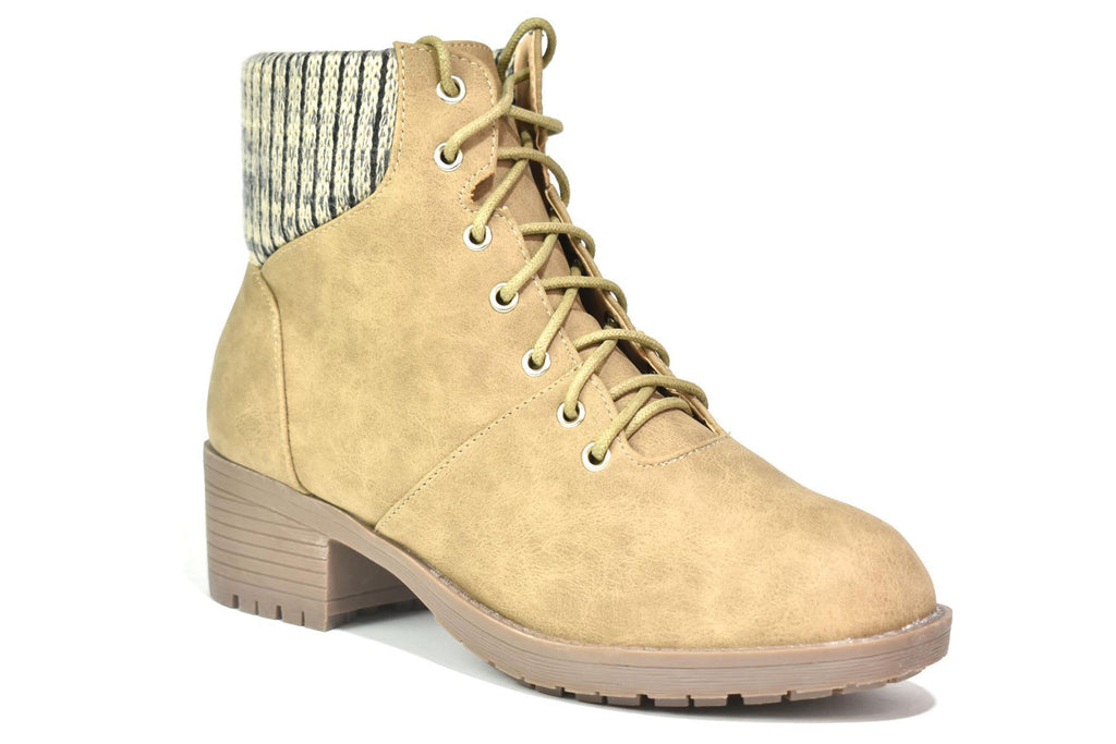 Bottines Femme Camel - Boots d'Hiver Confortables