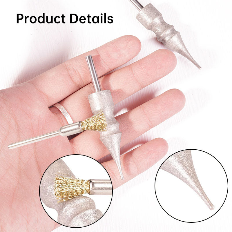 Kit de Polissage Cuir Professionnel - 2 Pièces avec Brosse - Brunissage Bords jusqu'à 11mm