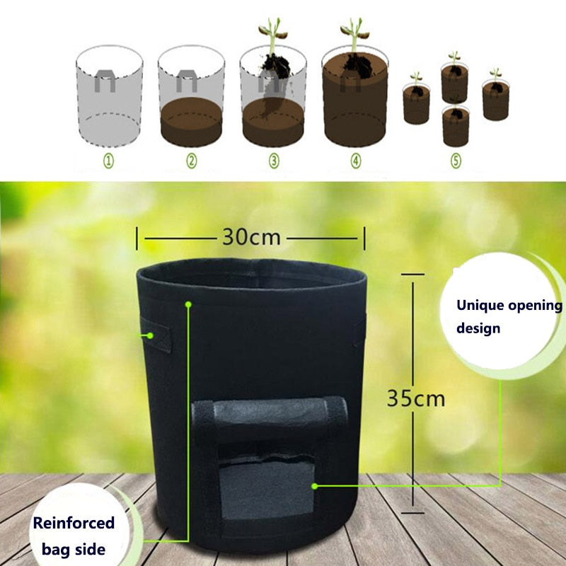 Sac de Culture Potager – Tissu Respirant avec Fenêtre de Récolte