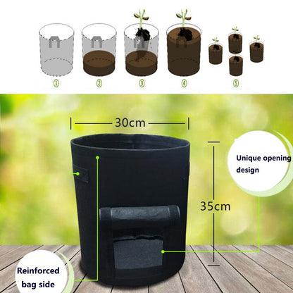 Sac de Culture Potager – Tissu Respirant avec Fenêtre de Récolte