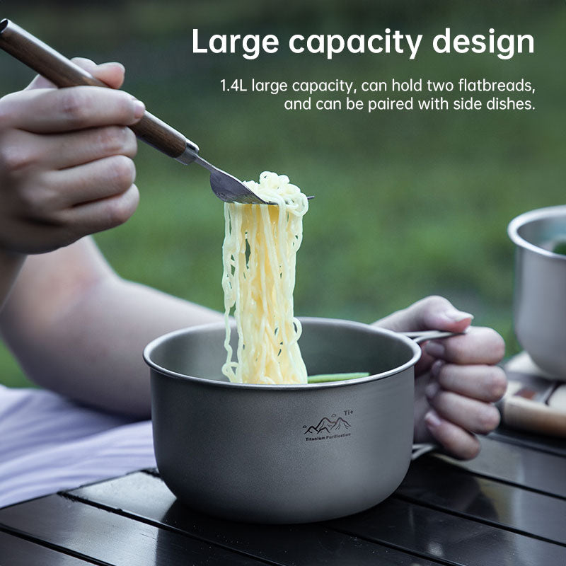 Popote Camping Titane - Casserole Pliable Ultra-Légère 200g pour Randonnée et Outdoor