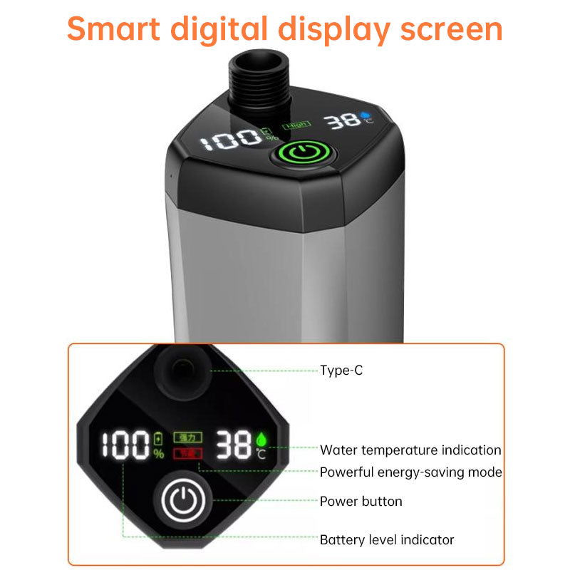 Douche Portable Camping 6000mAh – Pompe Rechargeable avec Affichage