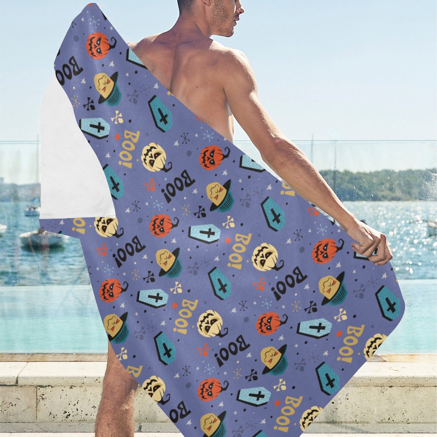 Serviette de Plage Suédée 76x152 cm – Douce, Absorbante & Multifonction