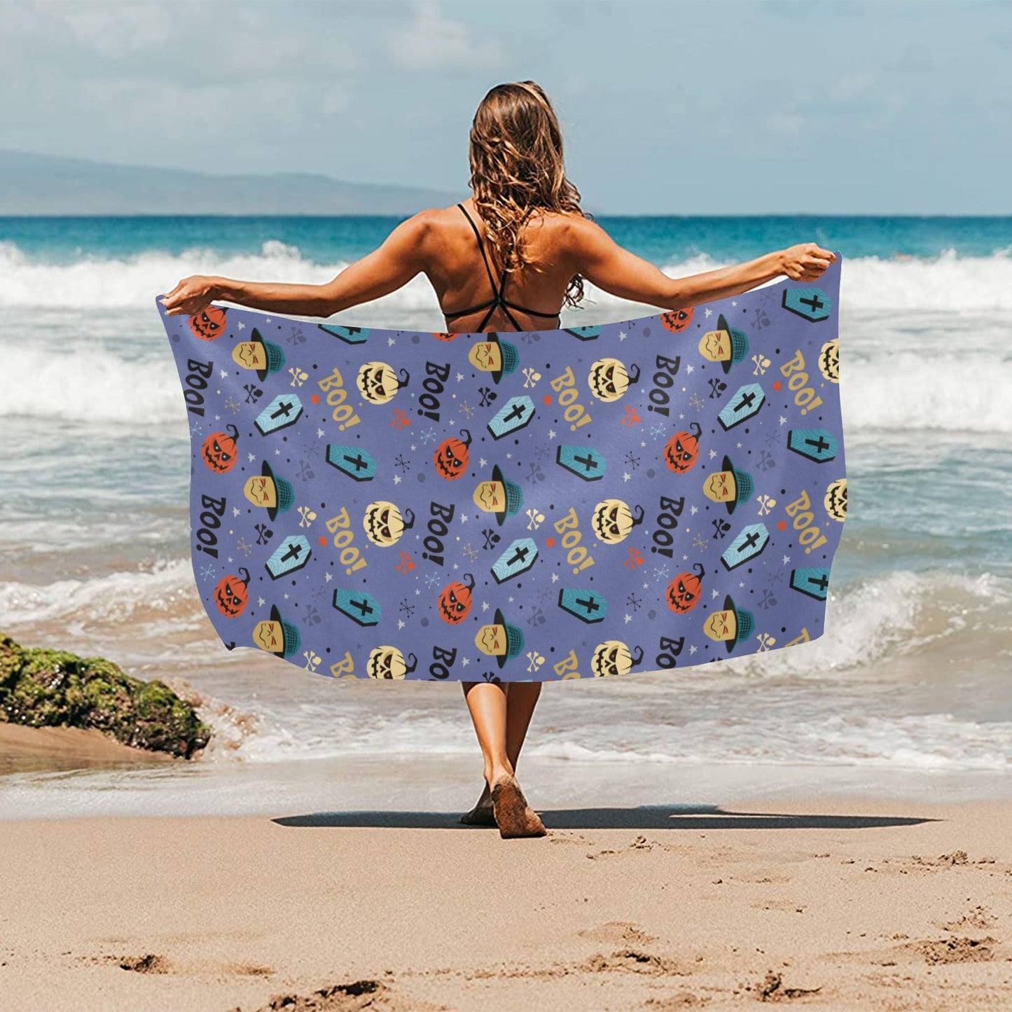 Serviette de Plage Suédée 76x152 cm – Douce, Absorbante & Multifonction