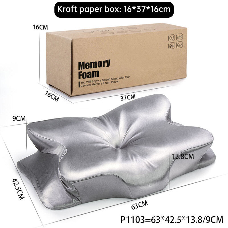 Oreiller Ergonomique Papillon Mousse Mémoire de Forme - Soutien Cervical Orthopédique - APPRO-DISTRI