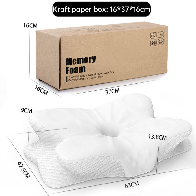Oreiller Ergonomique Papillon Mousse Mémoire de Forme - Soutien Cervical Orthopédique - APPRO-DISTRI