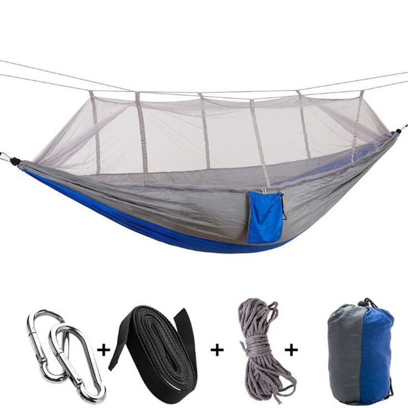 Hamac Camping 2 Personnes Ultraléger avec Moustiquaire – 260x140 cm