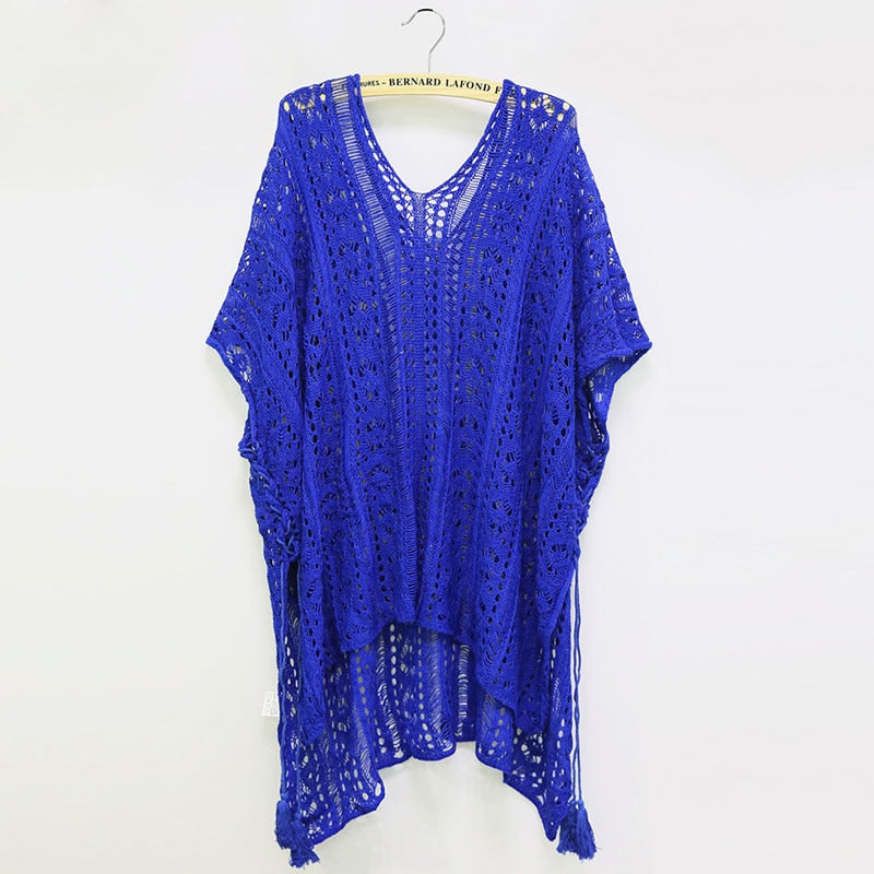 Robe de Plage Kaftan en Coton — Cover-Up Léger, Paréo Femme Taille Unique