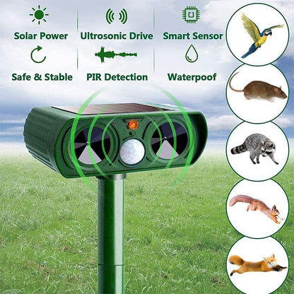 2025 Solar Animal Repeller - Rechargeable Infrared Repellent for Cats, Dogs, Gardens & Patios, I8W9