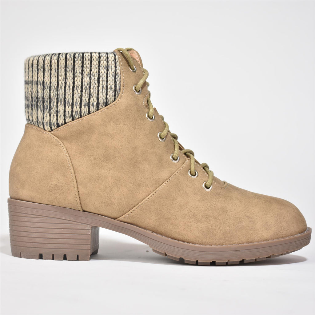 Bottines Femme Camel - Boots d'Hiver Confortables