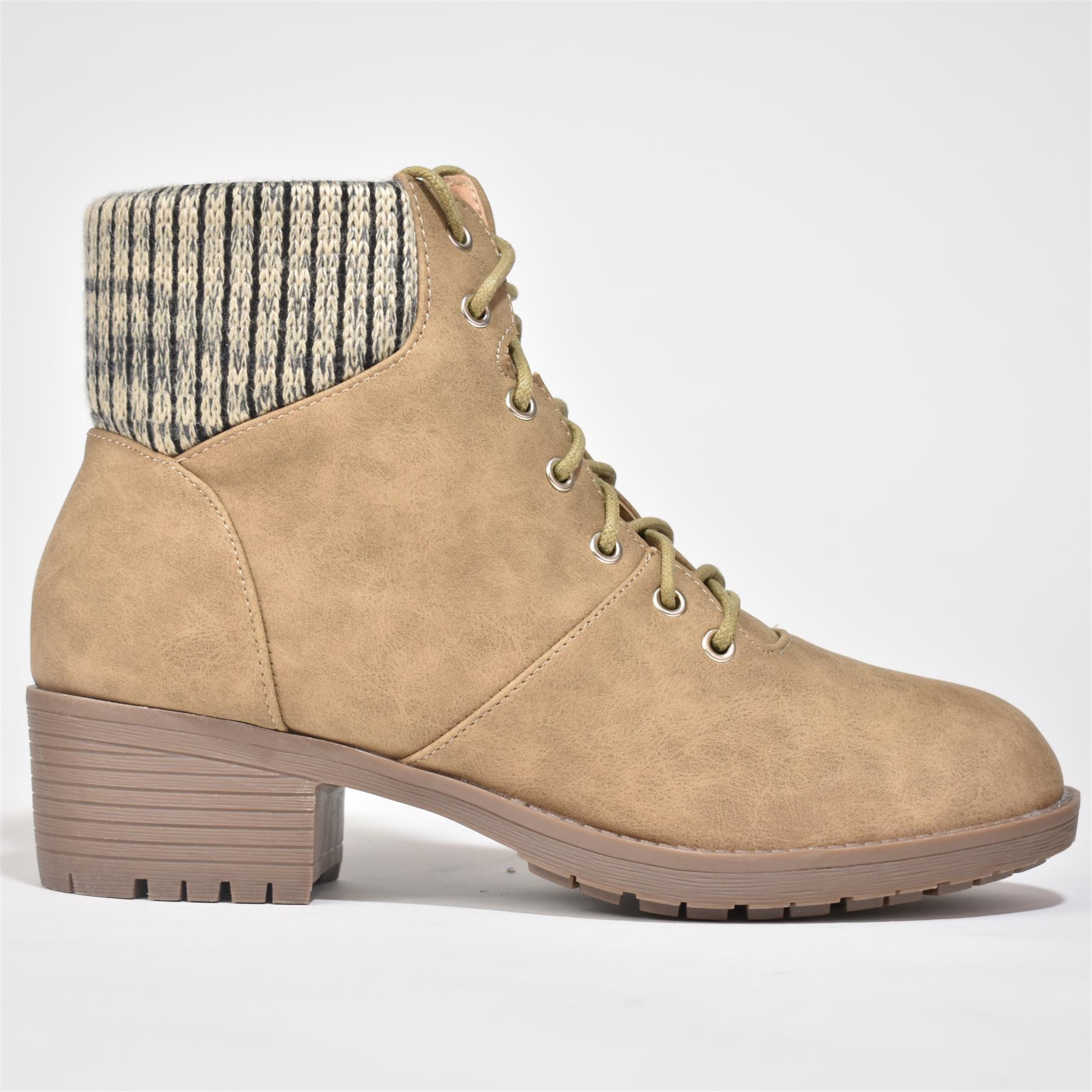 Bottines Femme Camel - Boots d'Hiver Confortables