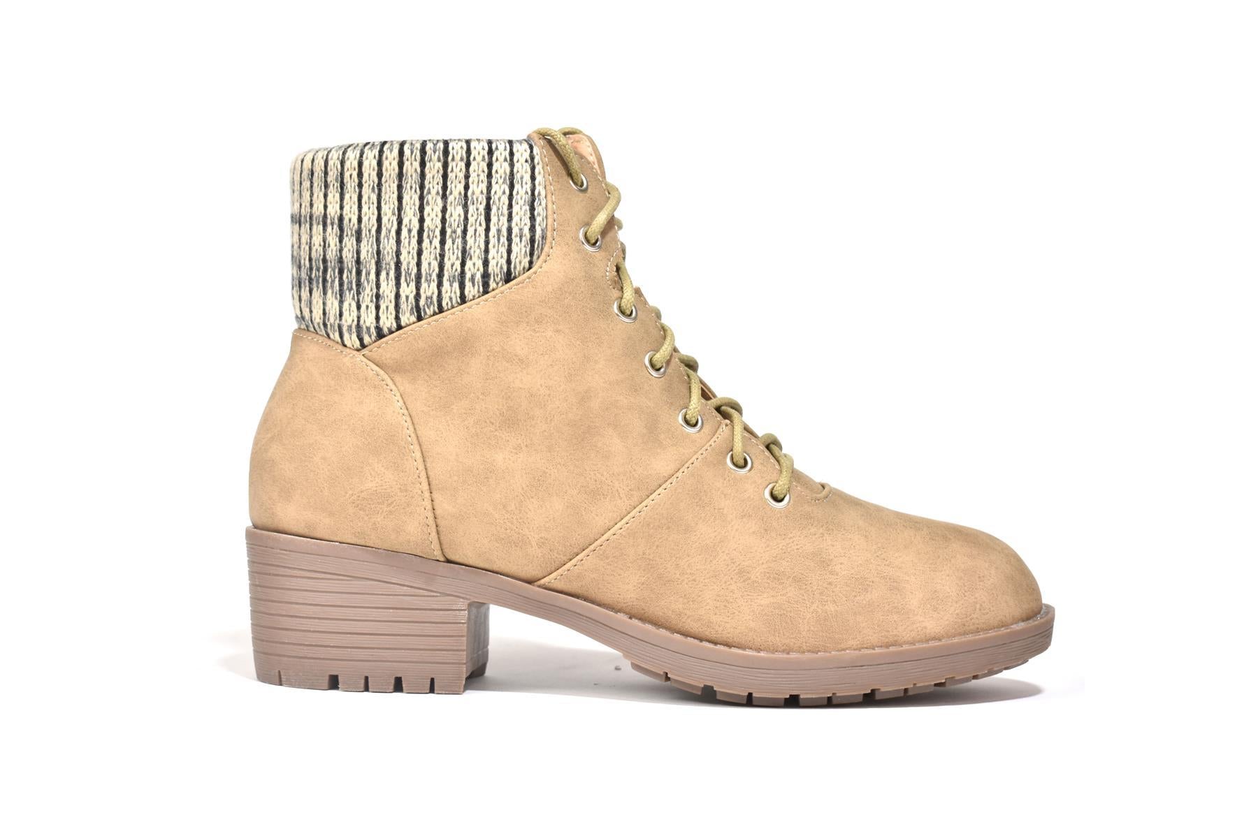 Bottines Femme Camel - Boots d'Hiver Confortables