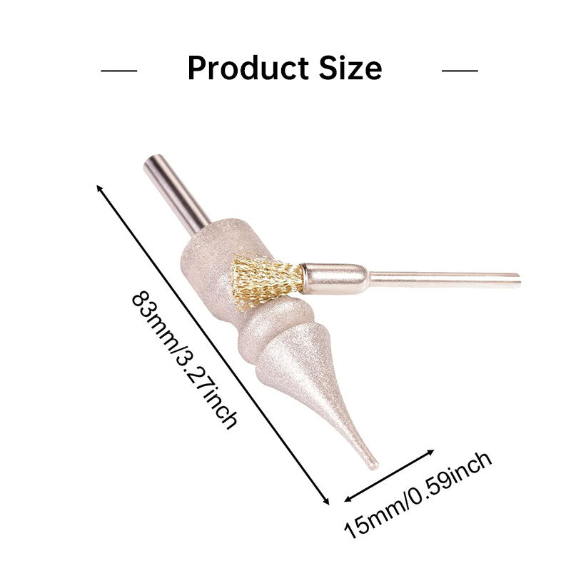 Kit de Polissage Cuir Professionnel - 2 Pièces avec Brosse - Brunissage Bords jusqu'à 11mm