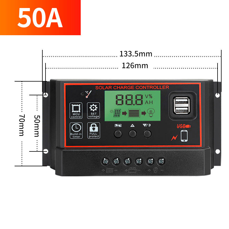 Solar controller fully automatic lead-acid battery 12v24v street lamp intelligent charging and discharging system - APPRO-DISTRI