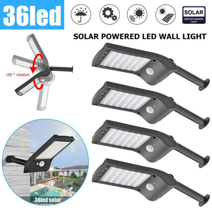 Lampe Solaire 36 LED Rotative – Détecteur de Mouvement | IP65 Étanche