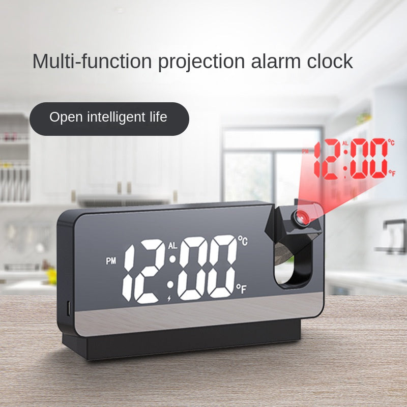 Student electronic clock Internet celebrity LED large screen mirror intelligent alarm clock luminous temperature and humidity pr