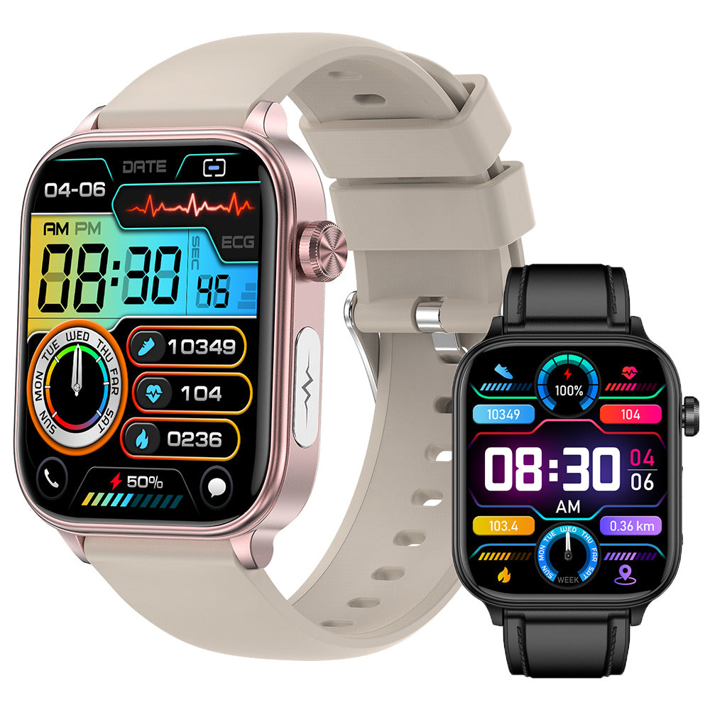 Montre Connectée ET570 - Appel Bluetooth, ECG, Glycémie Non-Invasive et Oxygène Sanguin