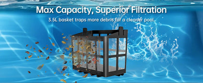 Robot Nettoyeur de Piscine Seauto – Sans Fil | Aspiration 45 000 Pa | Jusqu'à 200 m²
