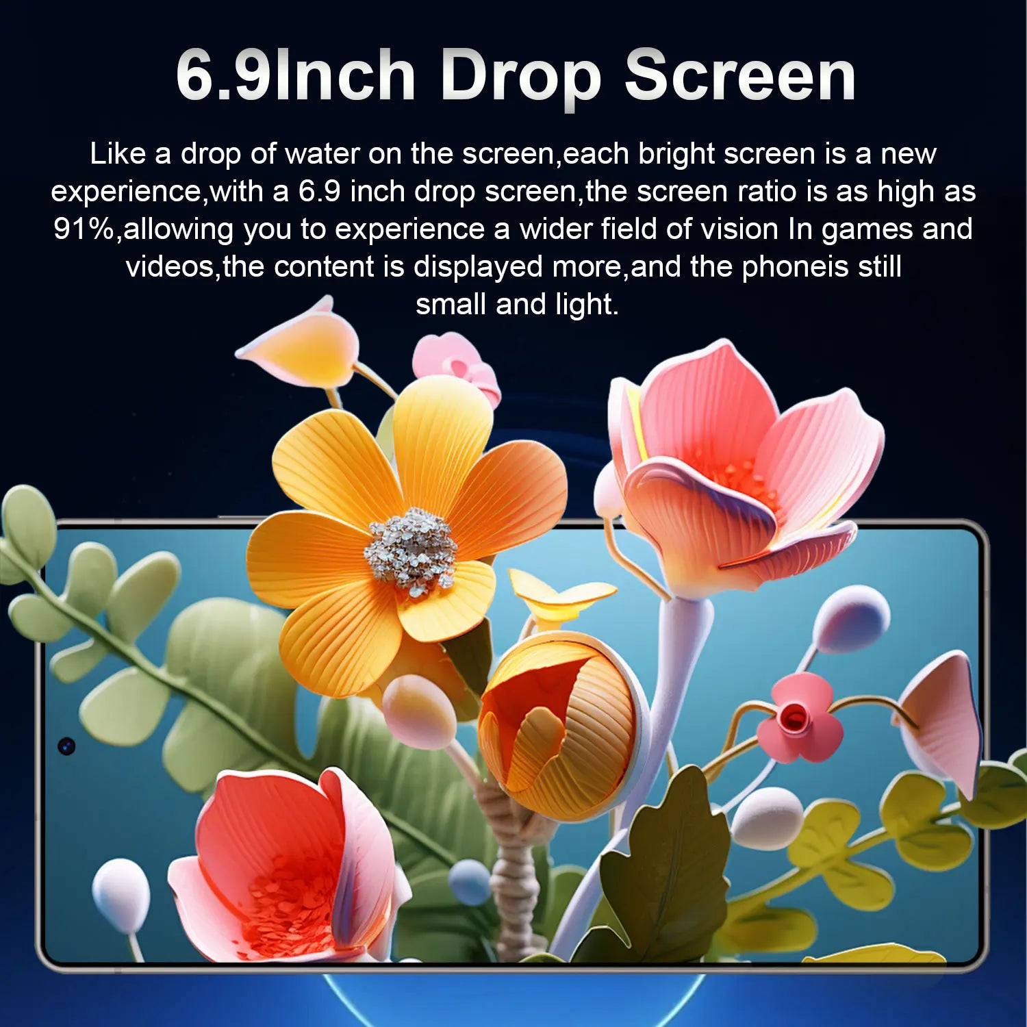 Smartphone 5G Android 14 - Écran 6.9" 16GB RAM 1TB ROM Double Caméra 108MP+72MP