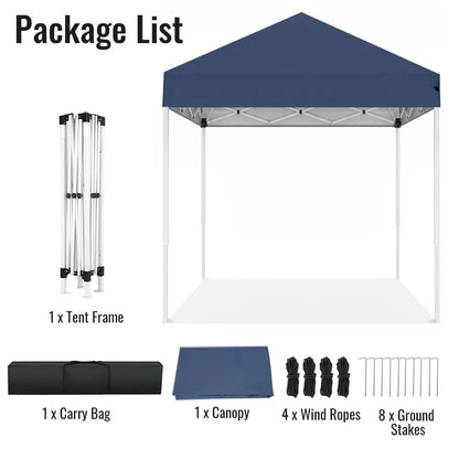 Kiosque Pliant 2x2 m – Tente Pop-Up Instantanée, Toile Oxford 420D UPF 50+, 3 Hauteurs, Sac de Transport
