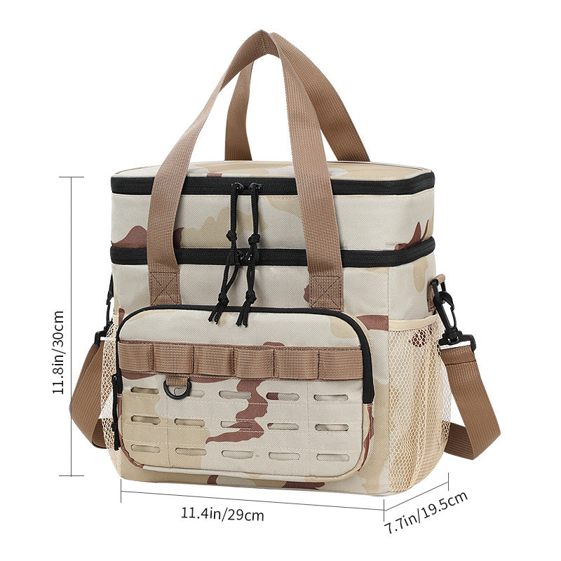 Sac Isotherme Double Couche Camouflage - Grande Capacité pour Pique-nique, Camping et Livraison - APPRO-DISTRI