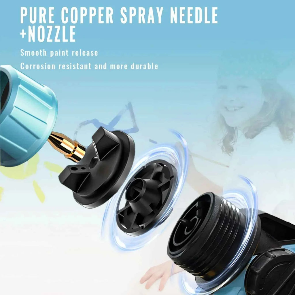 Pistolet à Peinture Sans Fil 1000ml Électrique Batterie