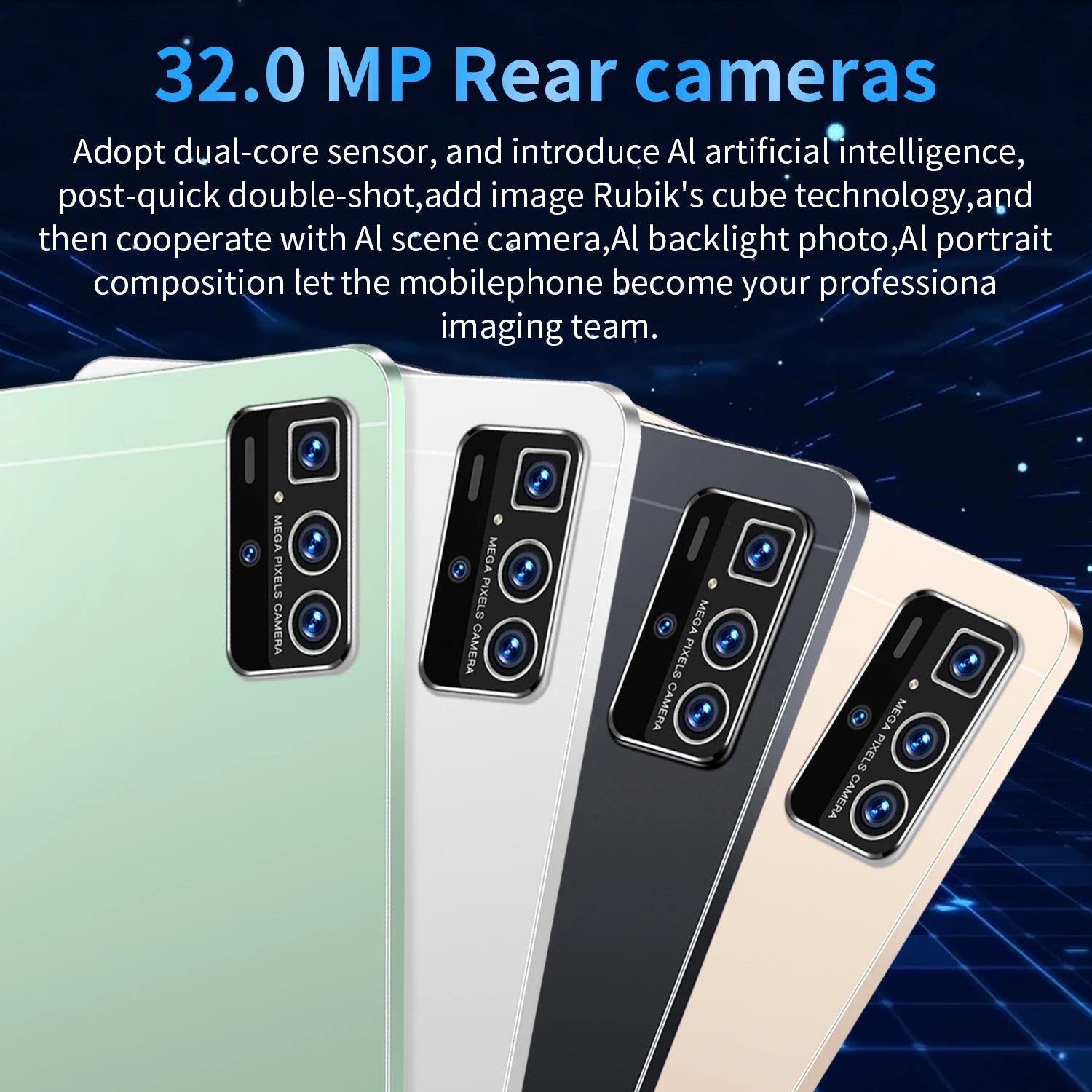 Tablette Android 13 - 10.36" 16GB RAM 1TB ROM, 10 Cœurs, 5G, 12000mAh, Dual SIM