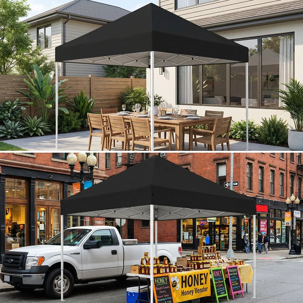 Kiosque Pliant 2x2 m – Tente Pop-Up Instantanée, Toile Oxford 420D UPF 50+, 3 Hauteurs, Sac de Transport