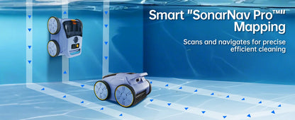 Robot Nettoyeur de Piscine Seauto – Sans Fil | Aspiration 45 000 Pa | Jusqu'à 200 m²