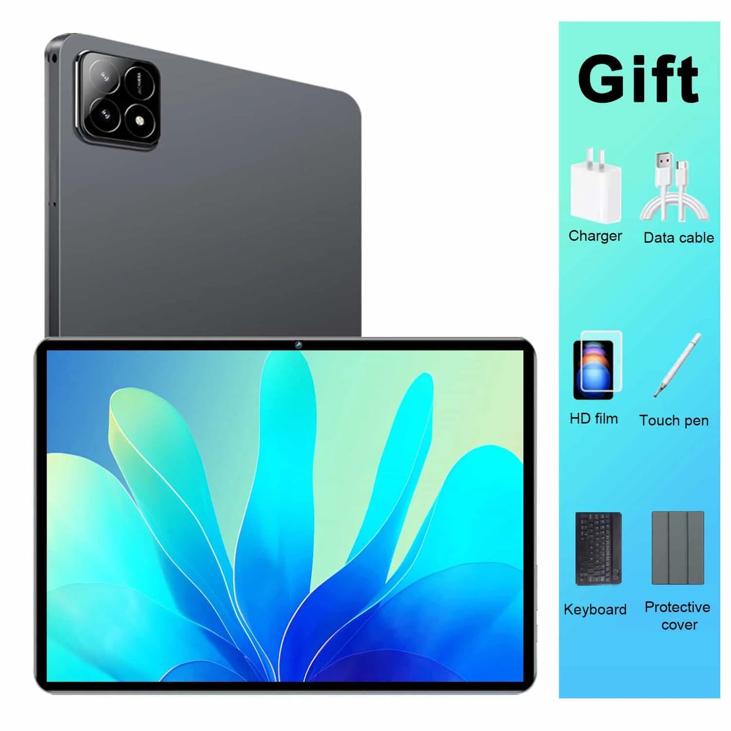 Tablette Android PRO6 2026 — 5G, 10 Cœurs, Écran 10,36" 4K, Double SIM, 12000mAh