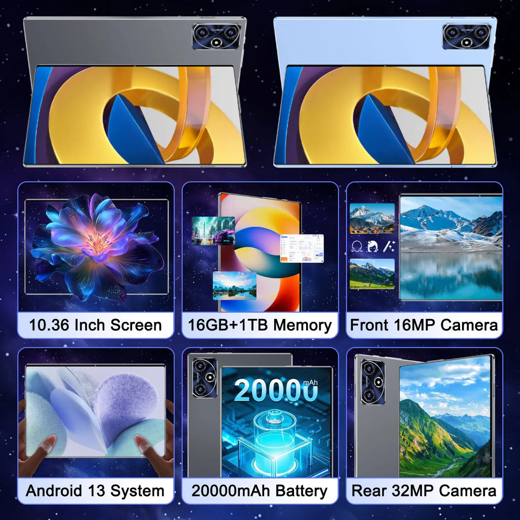 Tablette S10 Pro 10.36" Android 13 - Snapdragon 8Gen2 16GB+1TB 5G Dual SIM