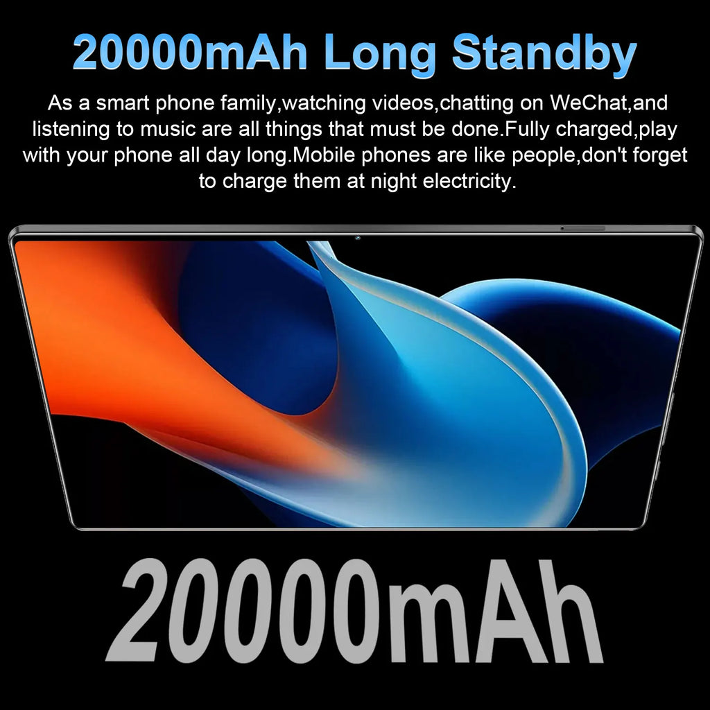Tablette Android 13 5G 10.36" - 16GB RAM 1TB - Écran 2K - Batterie 20000mAh