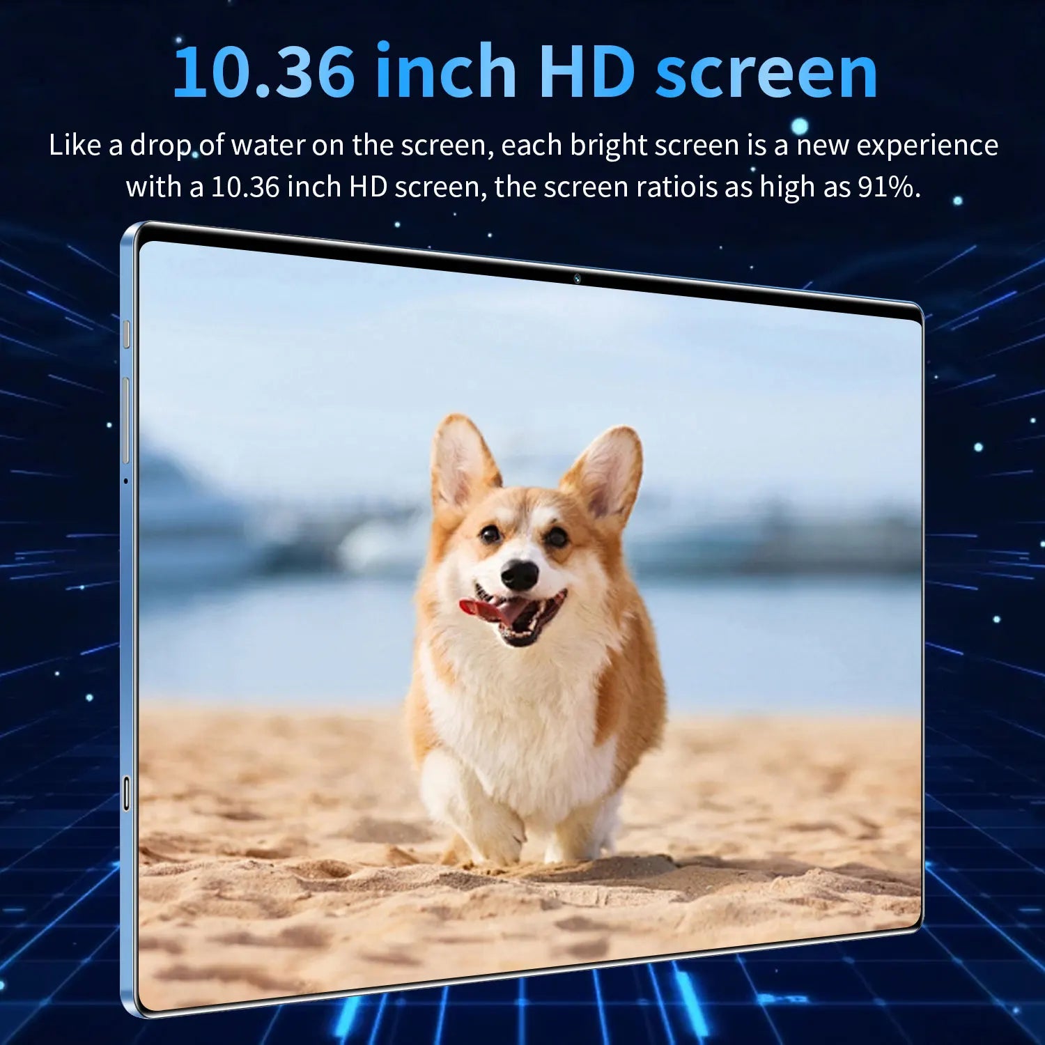 Tablette Android 13 - 10.36" 16GB RAM 1TB ROM, 10 Cœurs, 5G, 12000mAh, Dual SIM